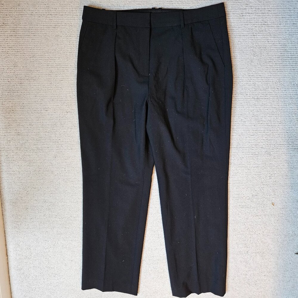 J. Crew Portia Pants in Italian Bi-Stretch Wool Blend Black 14 Office from 2024
